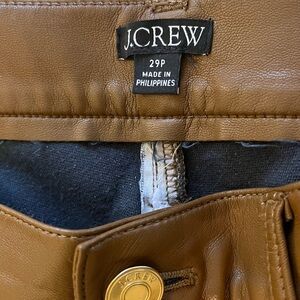 J.Crew Tan Leather Pants